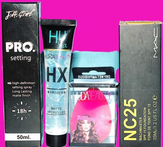 NC25 Machmaster SPF 15 Foundation – 35ml (Free Primer + Setting Spray + Sponge)