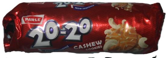 Parle -20-20-cashew cookies -75g pack of 12pc