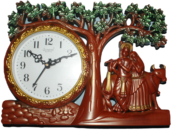 🎁🕉️ Radha Krishna Photo Frame with Watch 📝 Product Description / उत्पादन विवरण