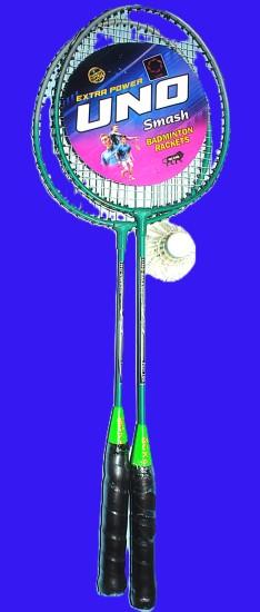 🏸 UNO Badminton Racket (1 Set) + Free Feather Shuttlecock 1pc